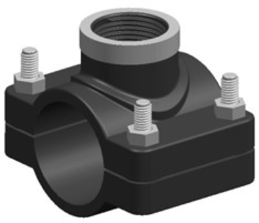 Single Saddle Reinforced (Flat Seal) with S.S. Bolts