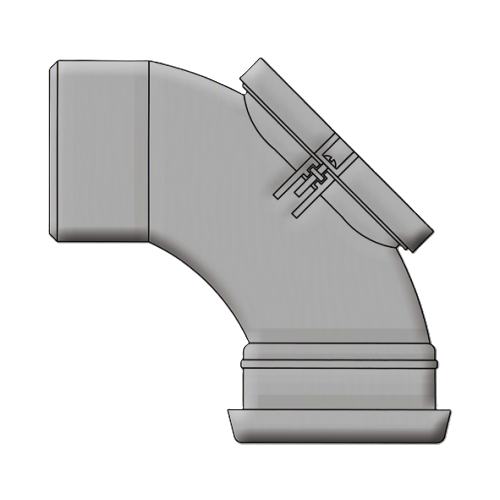 Access Door Bend 92° SS Push Fit